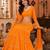 YELLOW LEHERIYA PRINT GEORGETTE LEHENGA CHOLI DUPATTA