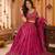 PINK SEQUINS & EMBROIDERED FLORAL PRINT ORGANZA LEHENGA CHOLI DUPATTA
