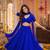 BLUE LEHERIYA PRINT GEORGETTE LEHENGA CHOLI DUPATTA