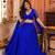 BLUE LEHERIYA PRINT GEORGETTE LEHENGA CHOLI DUPATTA