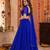BLUE LEHERIYA PRINT GEORGETTE LEHENGA CHOLI DUPATTA