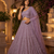 light lavender color Motif Crystal and Sequins work net Lehenga Choli set