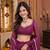 PURPLE LEHERIYA PRINT GEORGETTE LEHENGA CHOLI DUPATTA