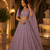 light lavender color Motif Crystal and Sequins work net Lehenga Choli set