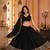 BLACK SEQUINS WORK GEORGETTE LEHENGA CHOLI DUPATTA