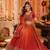 ORANGE SEQUINS & EMBROIDERED CHINNON LEHENGA CHOLI DUPATTA