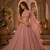 light Pink color Motif Crystal and Sequins work net Lehenga Choli set