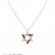 925 sterling silver black & white star necklace for women