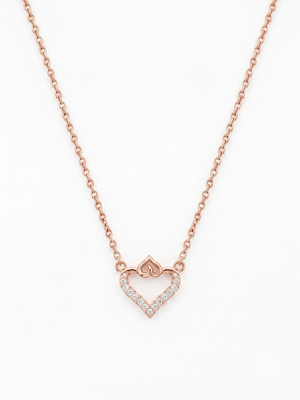 925 sterling silver sparkling heart necklace for women 4