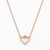 925 sterling silver sparkling heart necklace for women