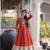Reyon kutchi gamthi gown 12 meter flair 4-layer zari patta stitching full sleeves patch work