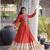 Reyon kutchi gamthi gown 12 meter flair 4-layer zari patta stitching full sleeves patch work