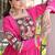 Reyon kutchi gamthi gown 12 meter flair 4-layer zari patta stitching full sleeves patch work