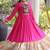 Reyon kutchi gamthi gown 12 meter flair 4-layer zari patta stitching full sleeves patch work