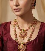 multicolor Traditinal Gold Plated Alloy Necklace
