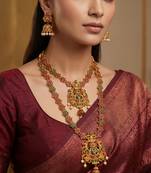 multicolor Traditinal Gold Plated Alloy Necklace