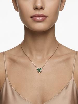925 sterling silver emerald heart necklace for women 3