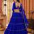 BLUE LEHERIYA PRINT GEORGETTE  LEHENGA CHOLI DUPATTA