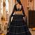BLACK LEHERIYA PRINT GEORGETTE LEHENGA CHOLI DUPATTA