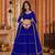 BLUE LEHERIYA PRINT GEORGETTE  LEHENGA CHOLI DUPATTA