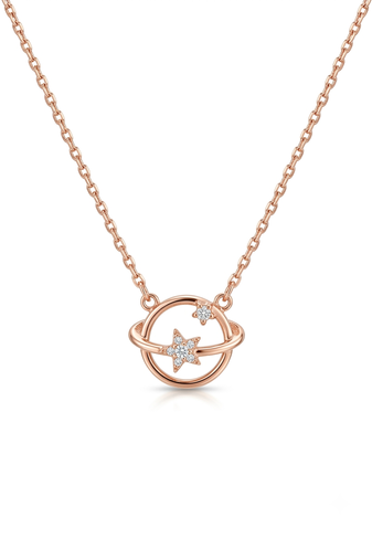 925 sterling silver cosmic orbit star necklace for women