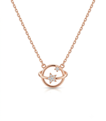 925 sterling silver cosmic orbit star necklace for women