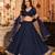 BALCK LEHERIYA PRINT GEORGETTE  LEHENGA CHOLI DUPATTA