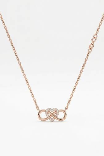 925 sterling silver endless promise heart infinity necklace for women