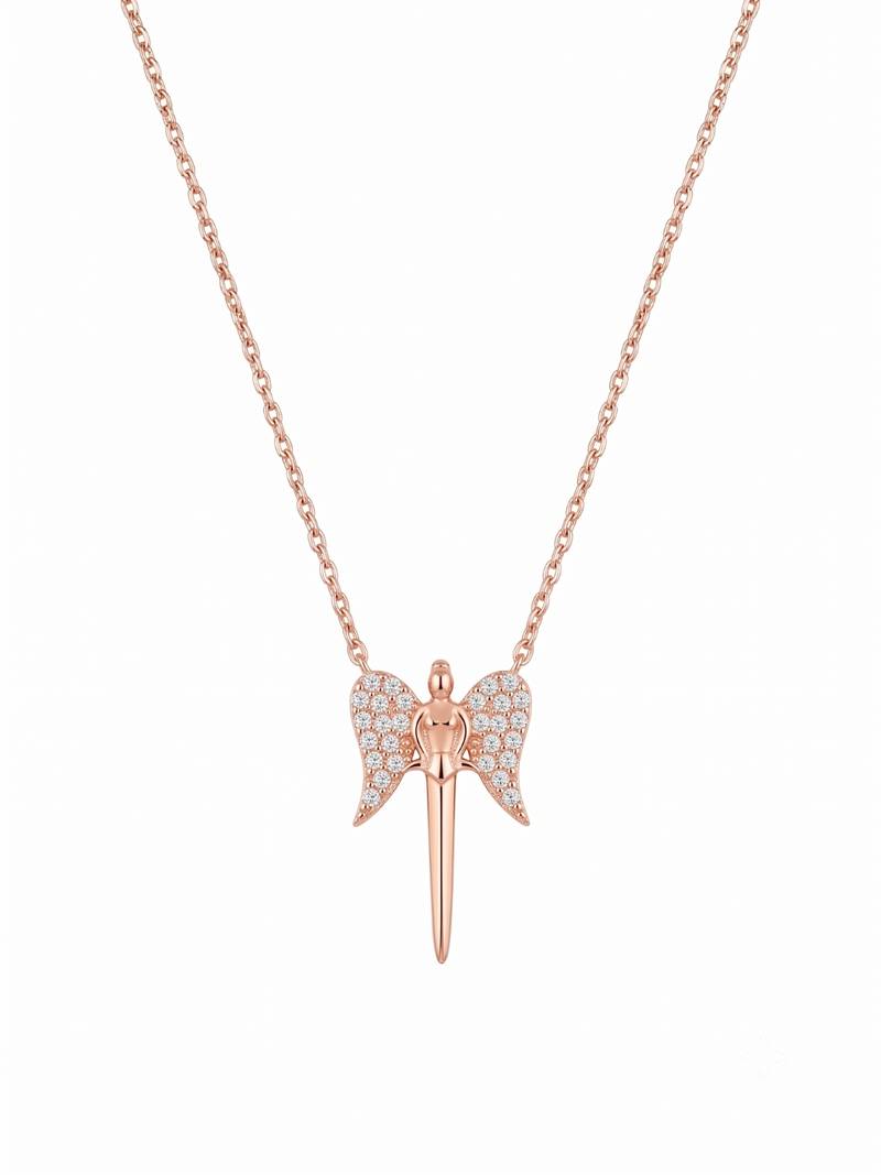 925 sterling silver divine guardian angel charm necklace for women