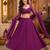 PURPLE LEHERIYA PRINT GEORGETTE LEHENGA CHOLI DUPATTA