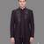 Deep wine embroidered open jodhpuri suit for men