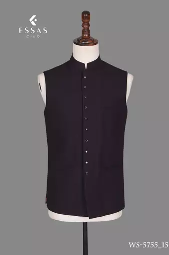 Deep wine embroidered open jodhpuri suit for men