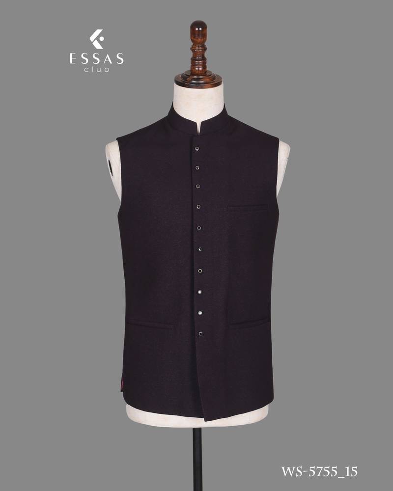 Deep wine embroidered open jodhpuri suit for men