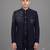 Navy blue embellished open jodhpuri suit for men