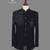 Navy blue embellished open jodhpuri suit for men