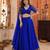 BLUE LEHERIYA PRINT GEORGETTE LEHENGA CHOLI DUPATTA