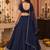 BALCK LEHERIYA PRINT GEORGETTE  LEHENGA CHOLI DUPATTA