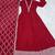 Red vichitra silk embroidery party wear anarkali  gown