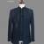 Peacock blue embroidered open jodhpuri suit for men