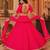 PINK LEHERIYA PRINT GEORGETTE LEHENGA CHOLI DUPATTA