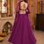 PURPLE LEHERIYA PRINT GEORGETTE LEHENGA CHOLI DUPATTA