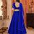 BLUE LEHERIYA PRINT GEORGETTE LEHENGA CHOLI DUPATTA