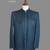 Peacock blue embroidered open jodhpuri suit for men