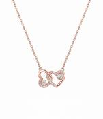 925 sterling silver eternal bond interlocking hearts necklace for women