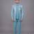 Sky blue textured open jodhpuri suit for men
