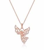 925 sterling silver celestial grace angel filigree necklace for women
