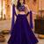 PURPLE SEQUINS & EMBROIDERED VELVET GARBA LEHENGA CHOLI DUPATTA