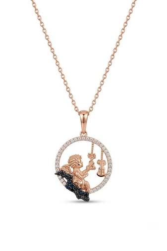 925 sterling silver angel musical pendant necklace for women