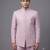 Pastel pink textured bandhgala suit for men