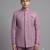 Dusty mauve textured bandhgala suit for men